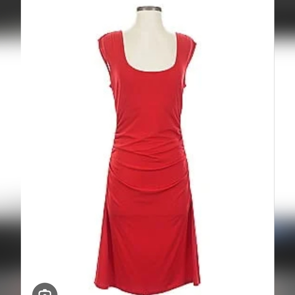 Moda International Red Sleeveless Scoop Neck Mini Dress